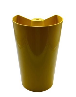 Vaso Pago Pago giallo di Enzo Mari per Officine Alessi