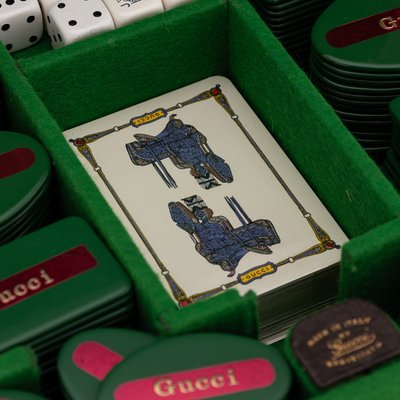 Vintage 20th Century Italian Travel Poker Set from Gucci, 1970 for