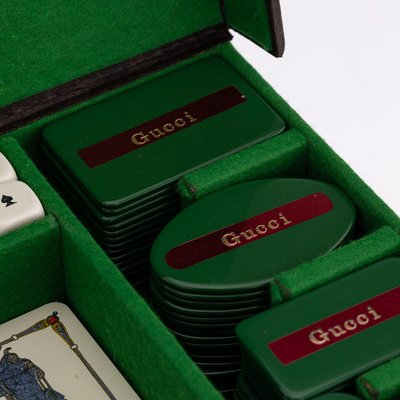 Vintage 20th Century Italian Travel Poker Set from Gucci, 1970 for
