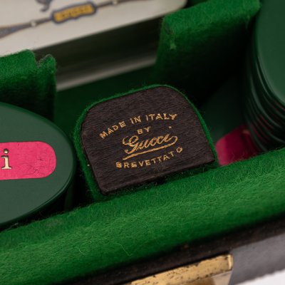 Vintage 20th Century Italian Travel Poker Set from Gucci, 1970 for