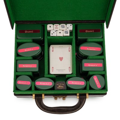Vintage 20th Century Italian Travel Poker Set from Gucci, 1970 for