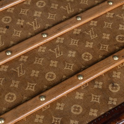 Antique 19th Century Louis Vuitton Courier Trunk in Woven Canvas