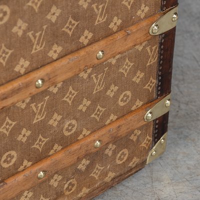 Antique 19th Century Louis Vuitton Courier Trunk in Woven Canvas