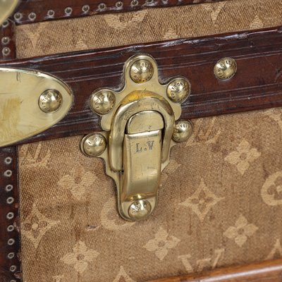 Antique 19th Century Louis Vuitton Courier Trunk in Woven Canvas