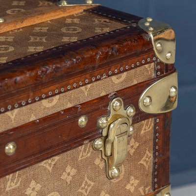Antique 19th Century Louis Vuitton Courier Trunk in Woven Canvas