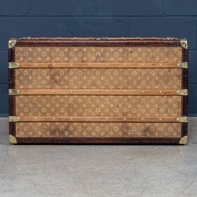 Antique 19th Century Louis Vuitton Courier Trunk in Woven Canvas