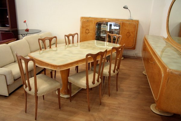 Mid-Century Modern Dining Room Set by Vittorio Dassi, 1950s, Set