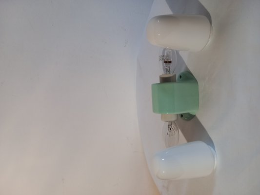 独50年代 W. Wagenfeld for Lindner nr.6001 Porcelain Bathroom Lights by Wagenfeld for Lindner, Circa