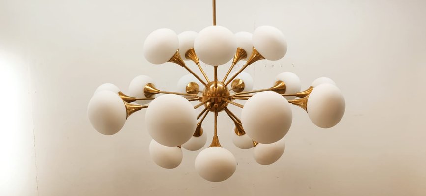 Sputnik 20-Light Pendant with Oval Glasses for sale at Pamono