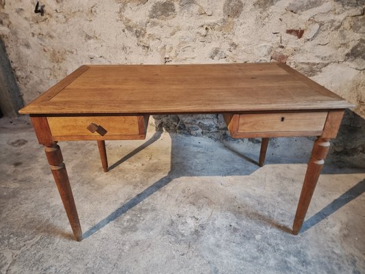 Vintage French Oak Desk, 1930s for sale at Pamono
