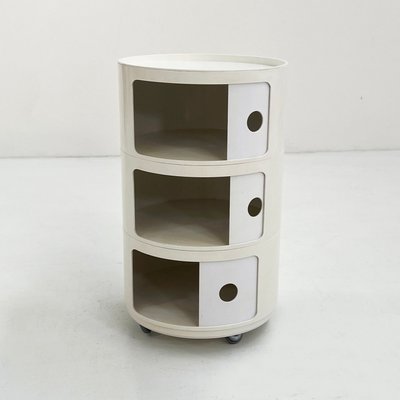 美品Kartell コンポニビリ　正規品Italy Anna Castelli KARTELL / 1960s Vintage Orange & Cream Componibili by Anna