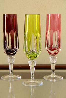 Vintage Antika Wine Crystal Glasses by Nachtmann, 1970s, Set of 6 for sale at Pamono
