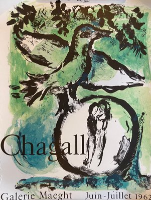 Original The Green Bird Lithographic Exhibition Poster after Marc