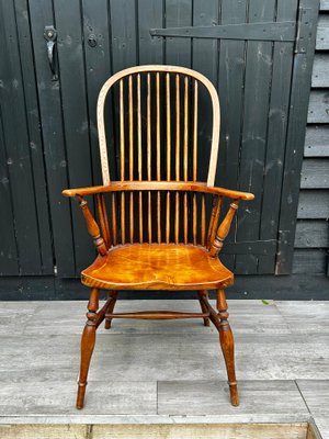家具 Vintage Windsor chair Antique Elm High Back Windsor Chair for sale at Pamono