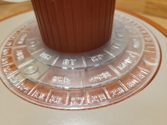 Soviet Table Lamp with Calendar and Pen Holder, 1970s for sale at