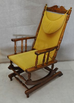 Scandinavian Vintage Wooden Rocking Chair 1950s For At Pamono Scandinavian Vintage Wooden Rocking Chair 1950s 1