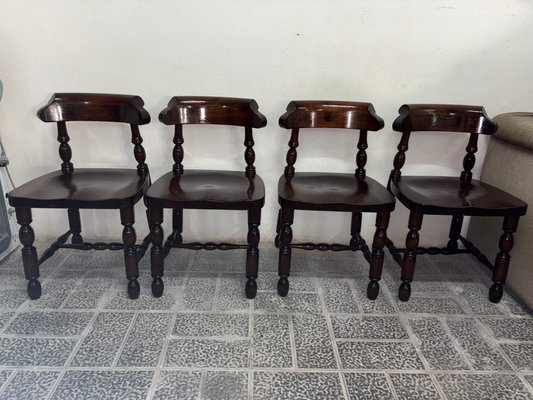 Rustic English Style Chairs, 1900, Set of for sale at Pamono