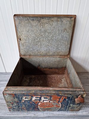 Antique Pepsi Cooler Box in Metal for sale at Pamono