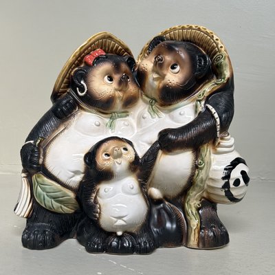たぬききち Japanese Tanuki Family Shigaraki, 1980s for sale at Pamono