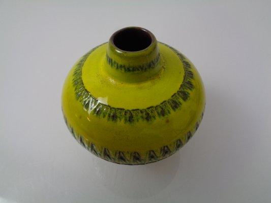 Yellow Ceramic Vase by Aldo Londi for Bitossi, 1960s for sale at