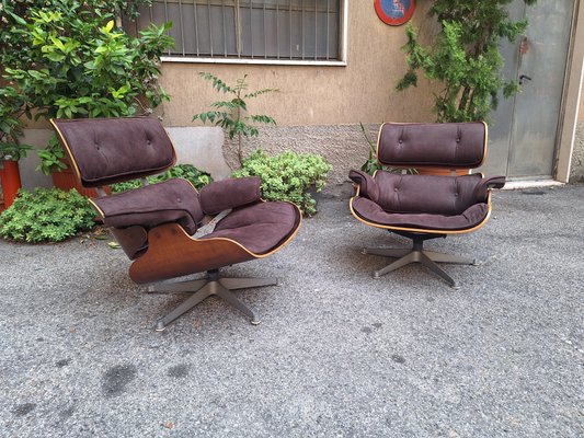 Lounge Chair in Grey Fabric by Charles Ray Eames for ICF De