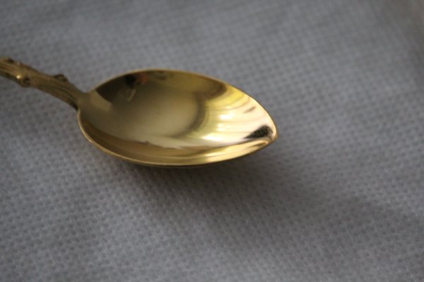 Cucchiaio Da Tè Dorato In Metallo Piccolo 8,5 Cm - Per Tabacco In Polvere, Foglie Di Tè O Spezie - Elegante E Robusto - 2