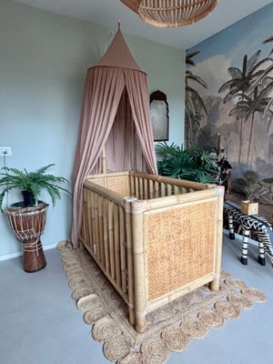 Vintage Babybett aus Bambus, 1970er bei Pamono kaufen