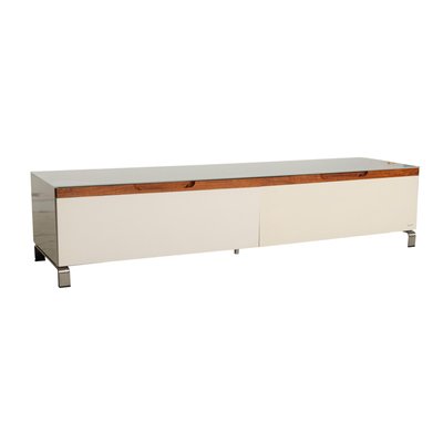Glas Sideboard mit weiß-braunen Lowboard Schubladen von Joop! bei Pamono kaufen