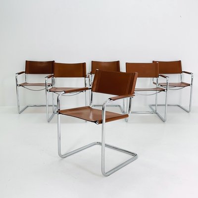 Model MG5 Centro Cognac Leather Chair by Mart Stam & Marcel Breuer