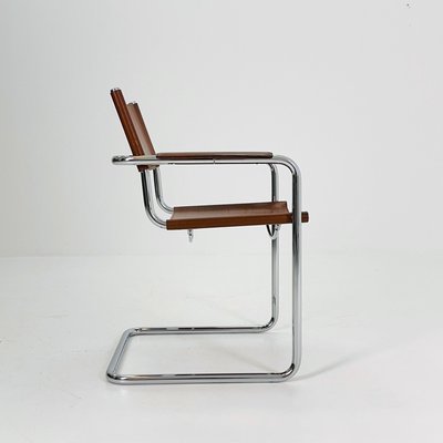 Model MG5 Centro Cognac Leather Chair by Mart Stam & Marcel Breuer