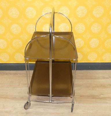 Chariot De Bar Vintage Bremshey Pliable 2 étages Années 70-80 - Roulettes Allemand