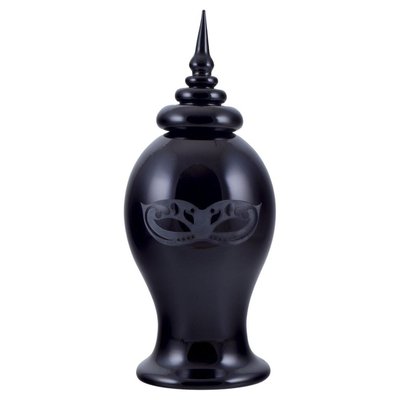 Schwarze Murano Glas Bodenvase von Roberto Cavalli, 2000er bei Pamono kaufen
