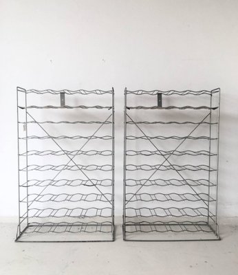 Mid Century Metal Wine Racks From Tomado Set Of 2 For Sale At Pamono