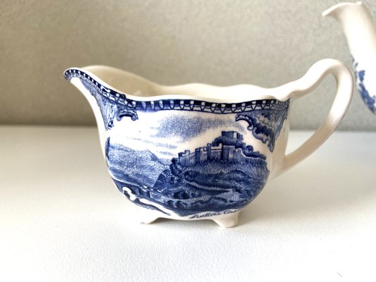 Vintage Castles Blue Edit Coffee Chocolate Tea Set from Johnson