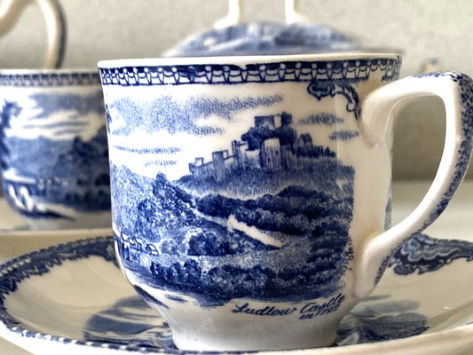 激レア！　Chilton B&J キュー Vintage Castles Blue Edit Coffee Chocolate Tea Set from Johnson