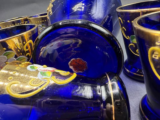 Murano Liquor Set with Bottle, Set of 7 for sale at Pamono