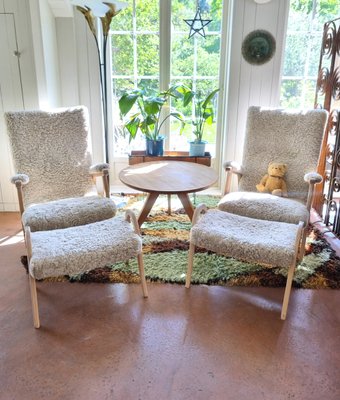 Vintage Benno Sessel mit Fußhocker von Ikea, 1970er, 4er Set bei Pamono kaufen