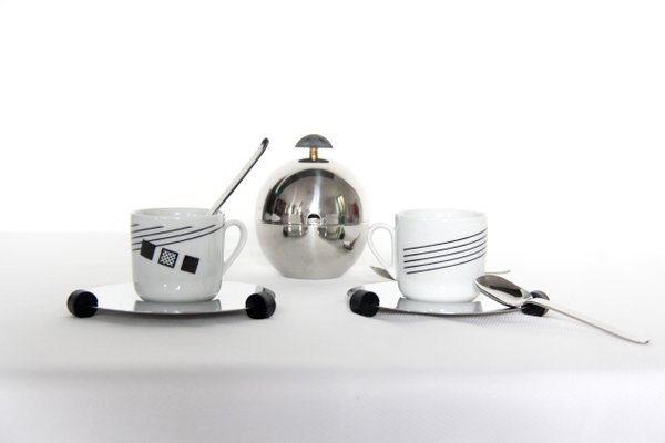Vintage Italian Coffee Set by Morinox, 1980s, Set of 3 for sale at