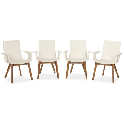 Cremefarbene D27 Lederstühle von Hülsta, 4 . Set bei Pamono kaufen