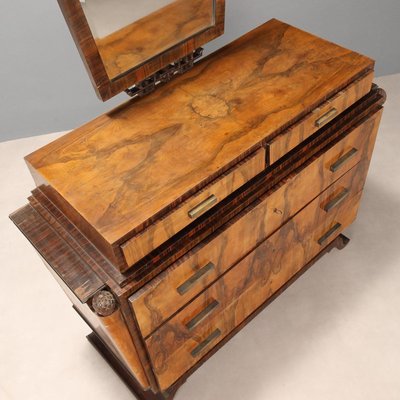 アート・デザイン・音楽 DRESNER MOBEL des 18.Jahrhunderts Art Deco Dresser with Mirror for sale at Pamono