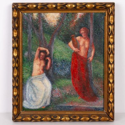 D'après Hippolyte Petitjean, Nymphes Pointilistes, Peinture