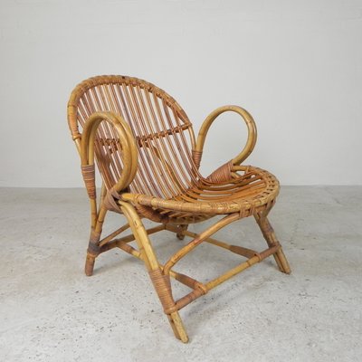 Stuhl aus Bambus & Rattan von Roh Noordwolde, 1950er bei Pamono kaufen