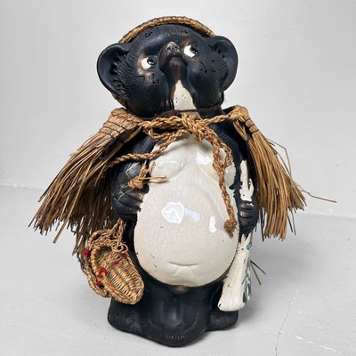 Vintage Tanuki with Straw Accessories, Japan, 1960s for sale at Pamono