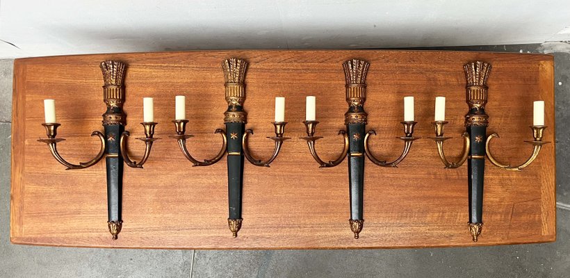 Mid-Century Modern Italian Neoclassical Model W 1013 Sconces from
