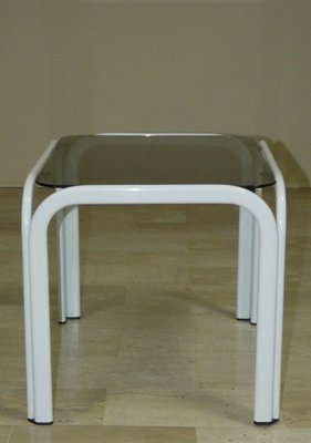 Vintage Couchtische aus Metall & Glas von Ikea, 1980er, 3er Set bei Pamono kaufen
