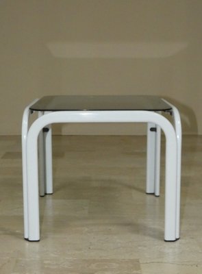 Vintage Metal and Glass Coffee Tables from Ikea, 1980s, Set of 3