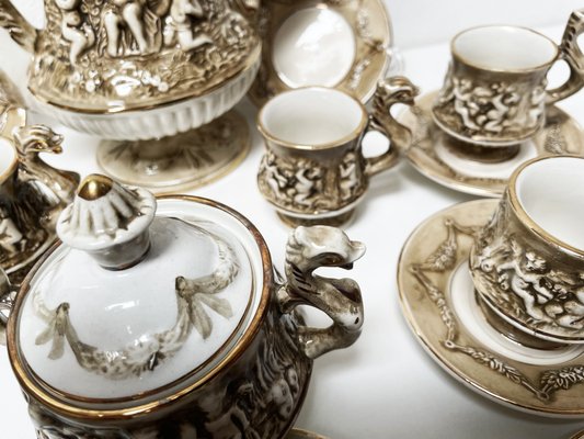 Coffee Service by R. Capodimonte, 1960s, Set of 12 for sale at Pamono