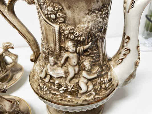 Coffee Service by R. Capodimonte, 1960s, Set of 12 for sale at Pamono