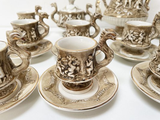 Coffee Service by R. Capodimonte, 1960s, Set of 12 for sale