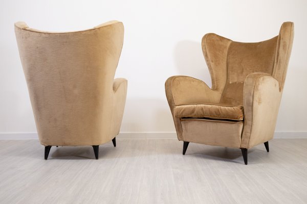 Set di poltrone Bergere vintage, Italia, 1950 in vendita su Pamono